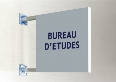 Enseigne drapeau caisson