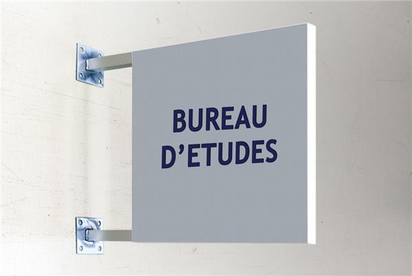 Enseigne drapeau caisson